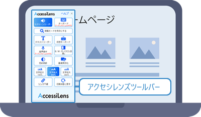 アクセシレンズツールバー表示画面